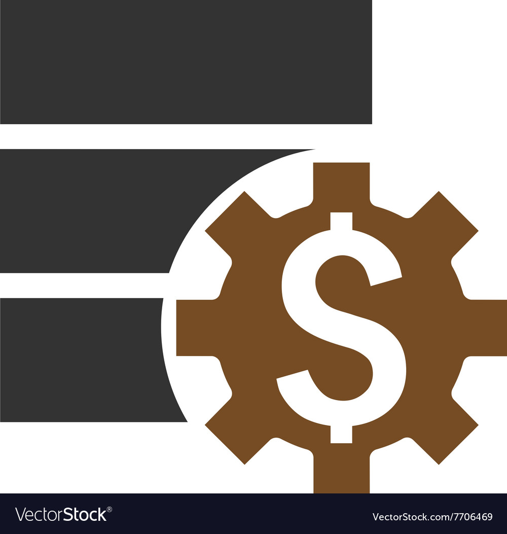 Bank database options flat icon