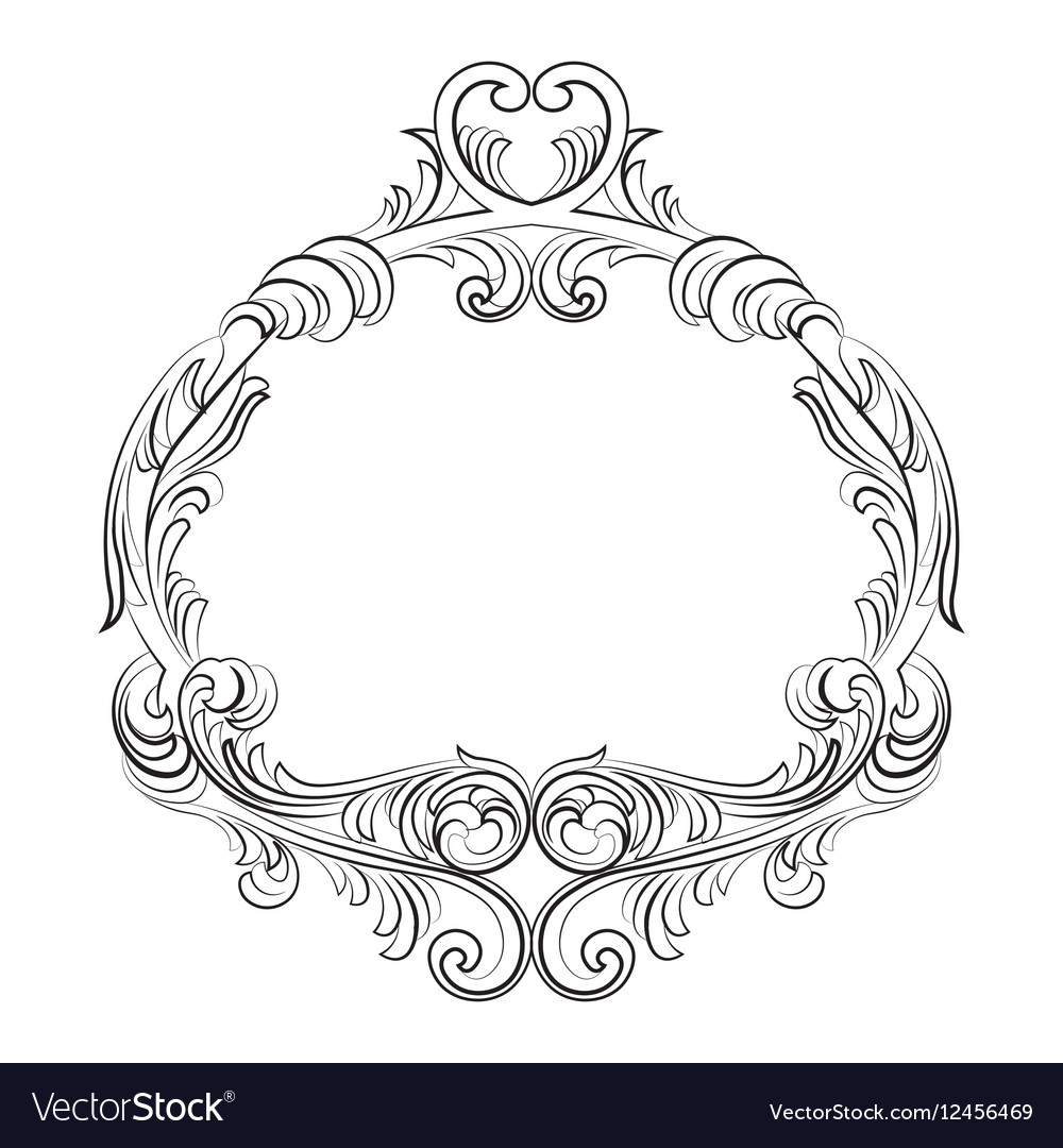 Baroque royal frame Royalty Free Vector Image - VectorStock