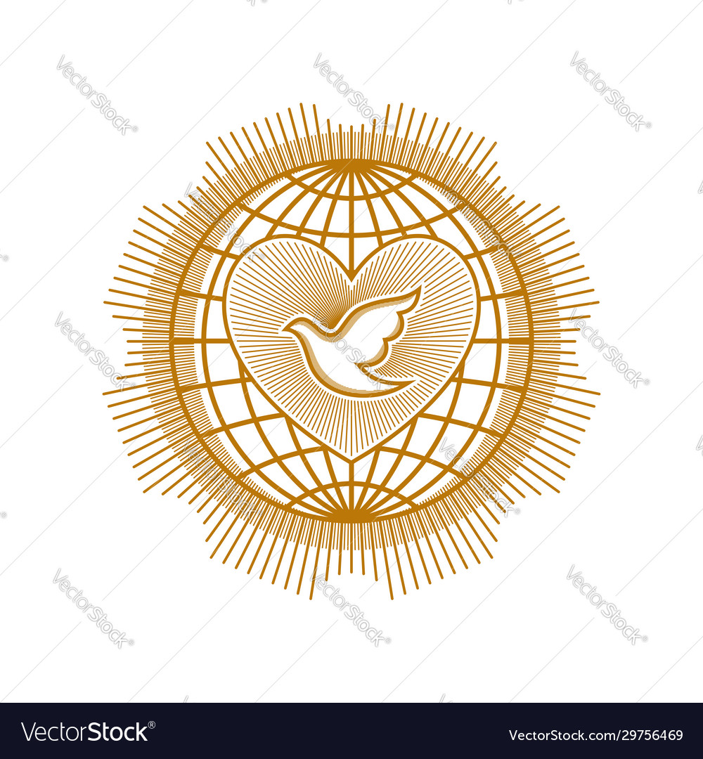 Church logo christian symbols Royalty Free Vector Image