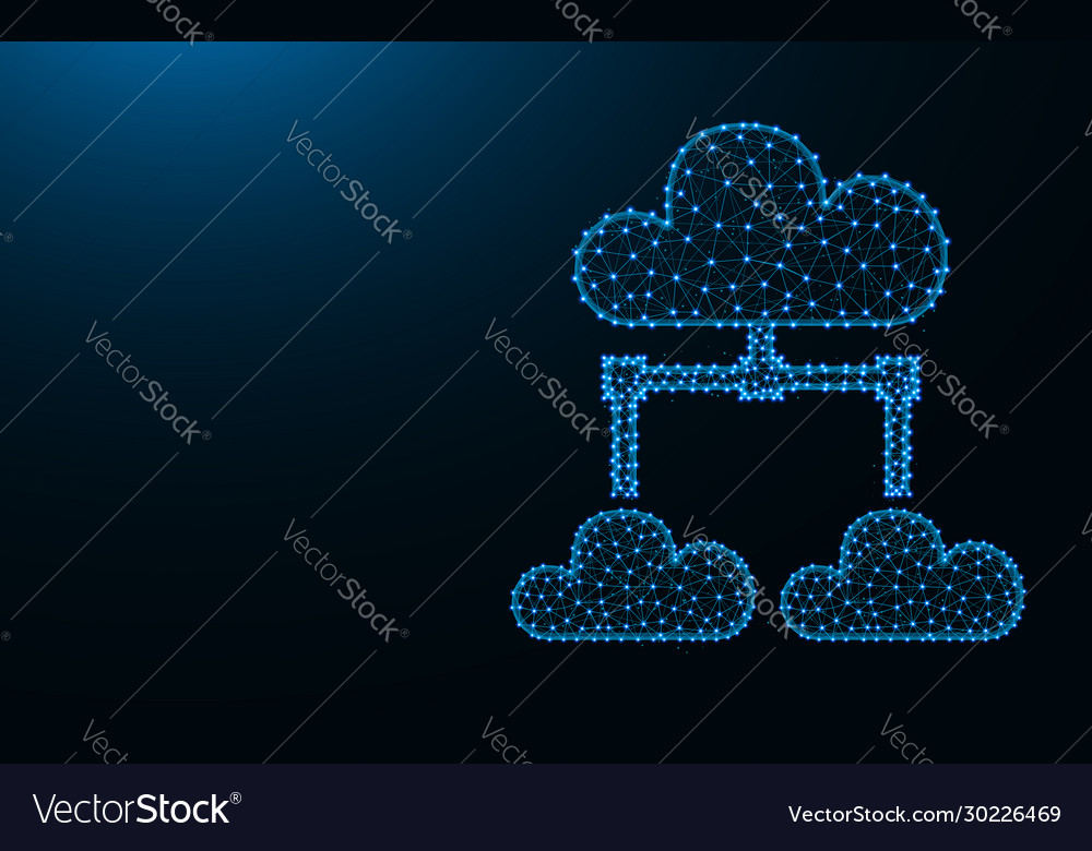 Cloud data made from points and lines on dark