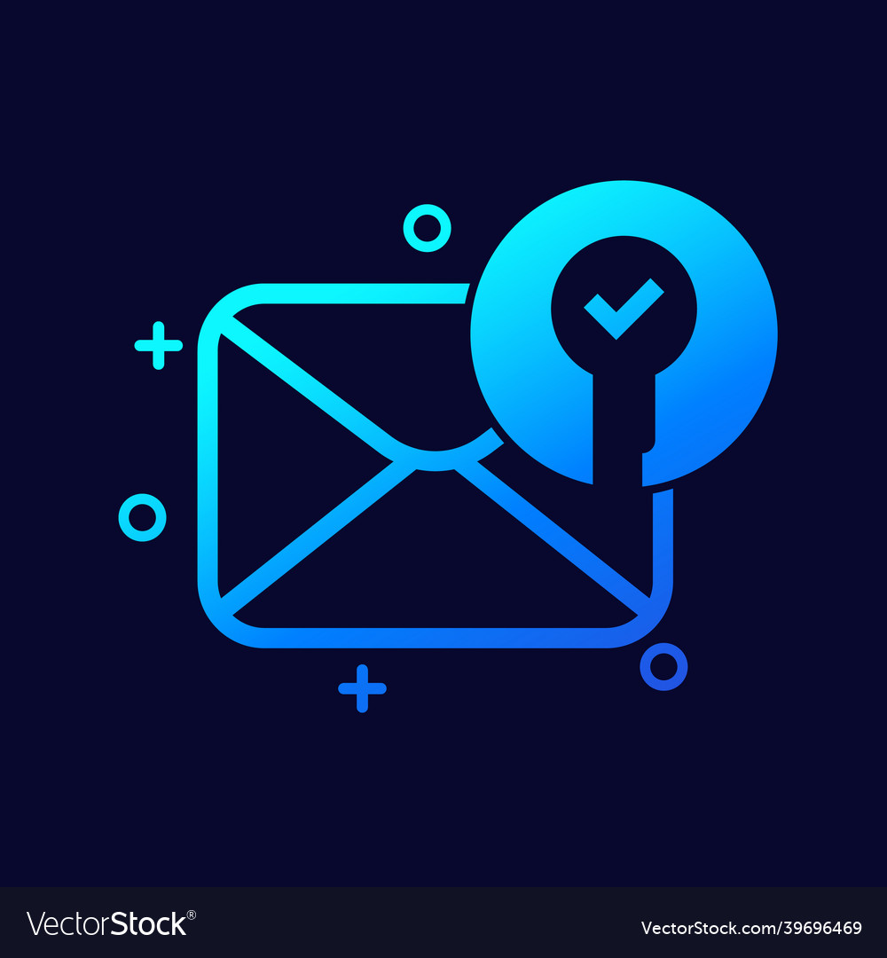Encrypted message protected mail icon art