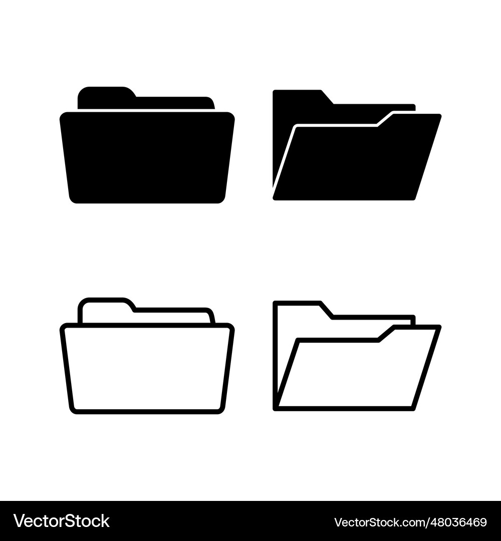 Folder icon document folder icon Royalty Free Vector Image
