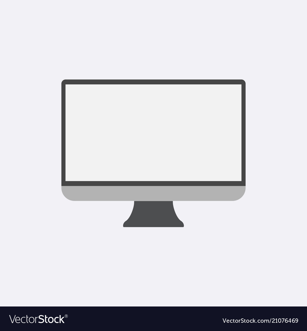 Gray PC Screen Icon - Display