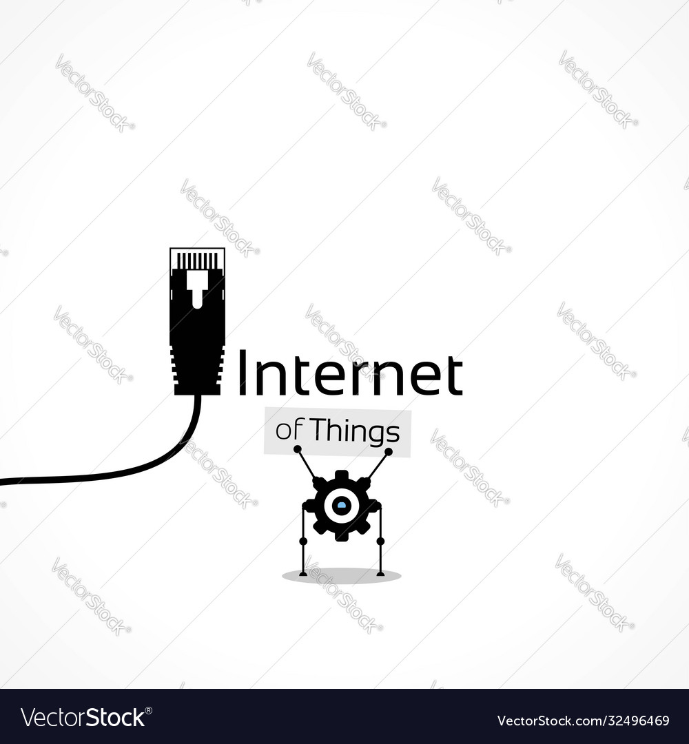 Internet things-design background vector image Internet things-design background