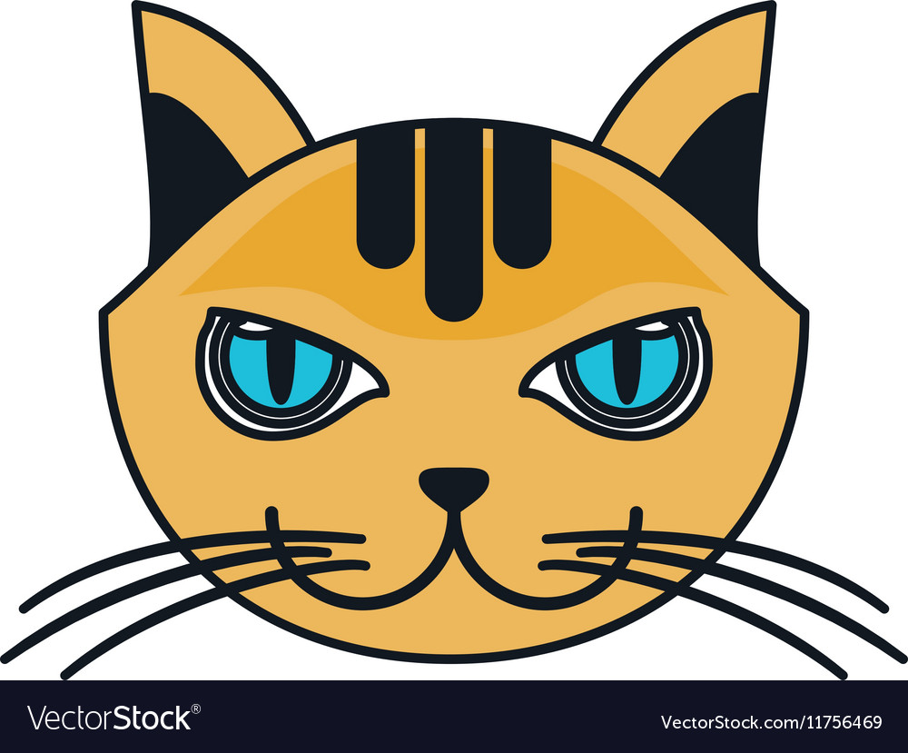 Isolated cat pet design Royalty Free Vector Image