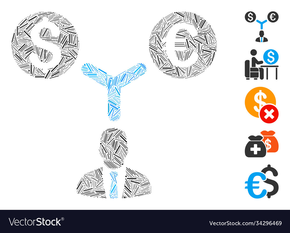 Line mosaic currency manager icon