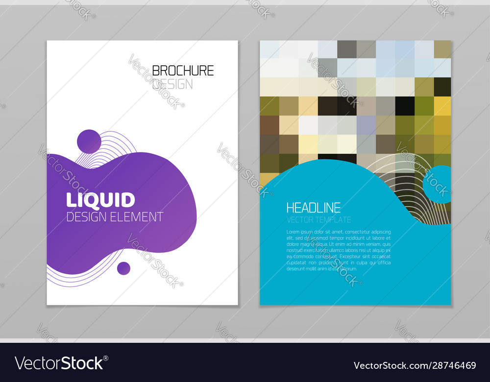 Liquid layout brochure template modern design vector image Liquid layout brochure template modern design