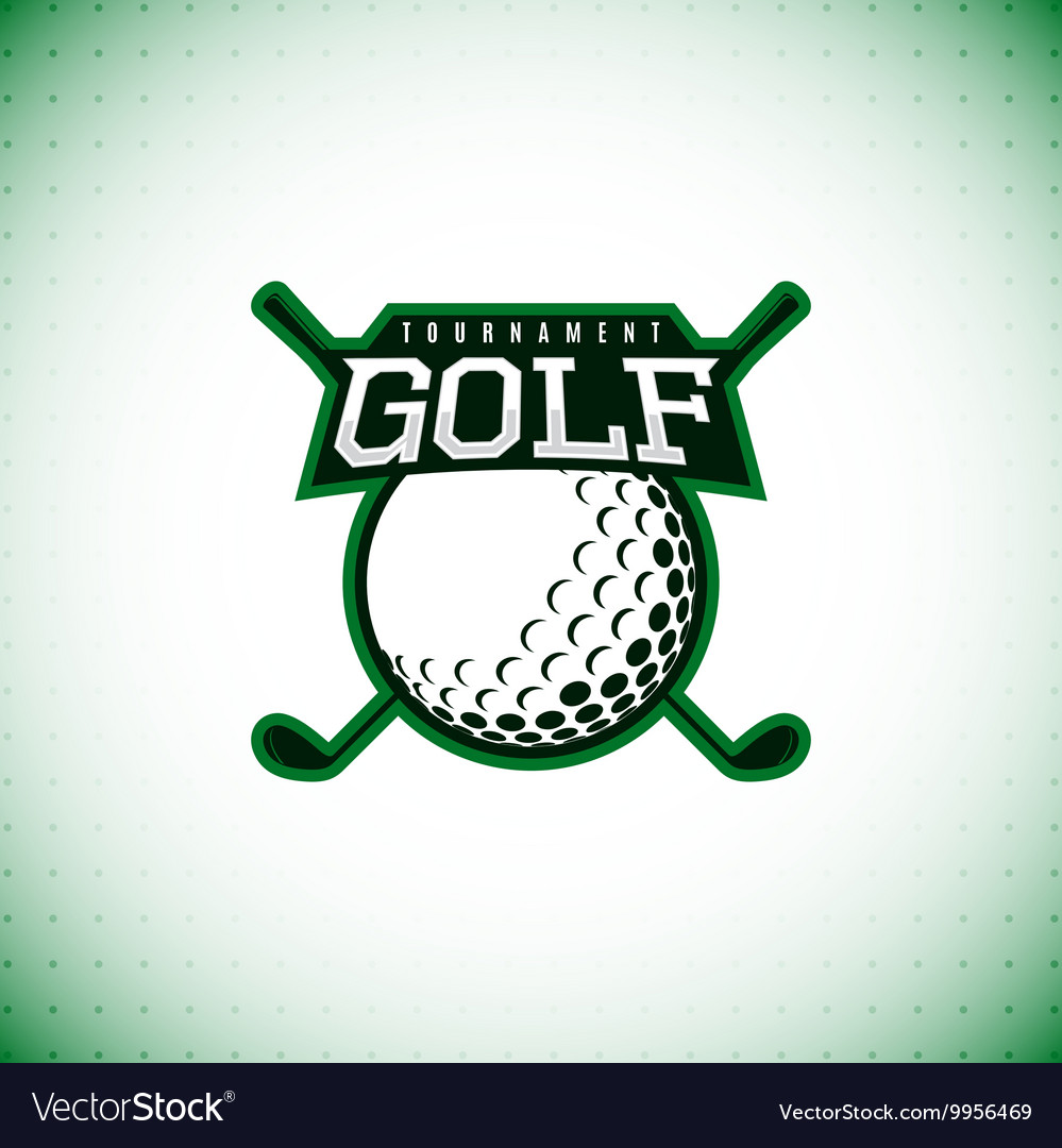 Logo Golf Tournament Royalty Free Vector Image