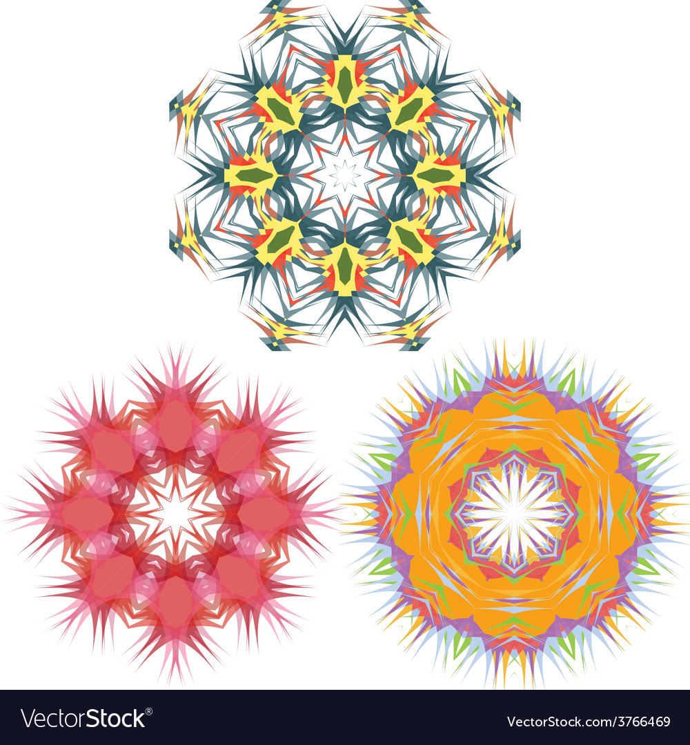 Mandala round pattern set