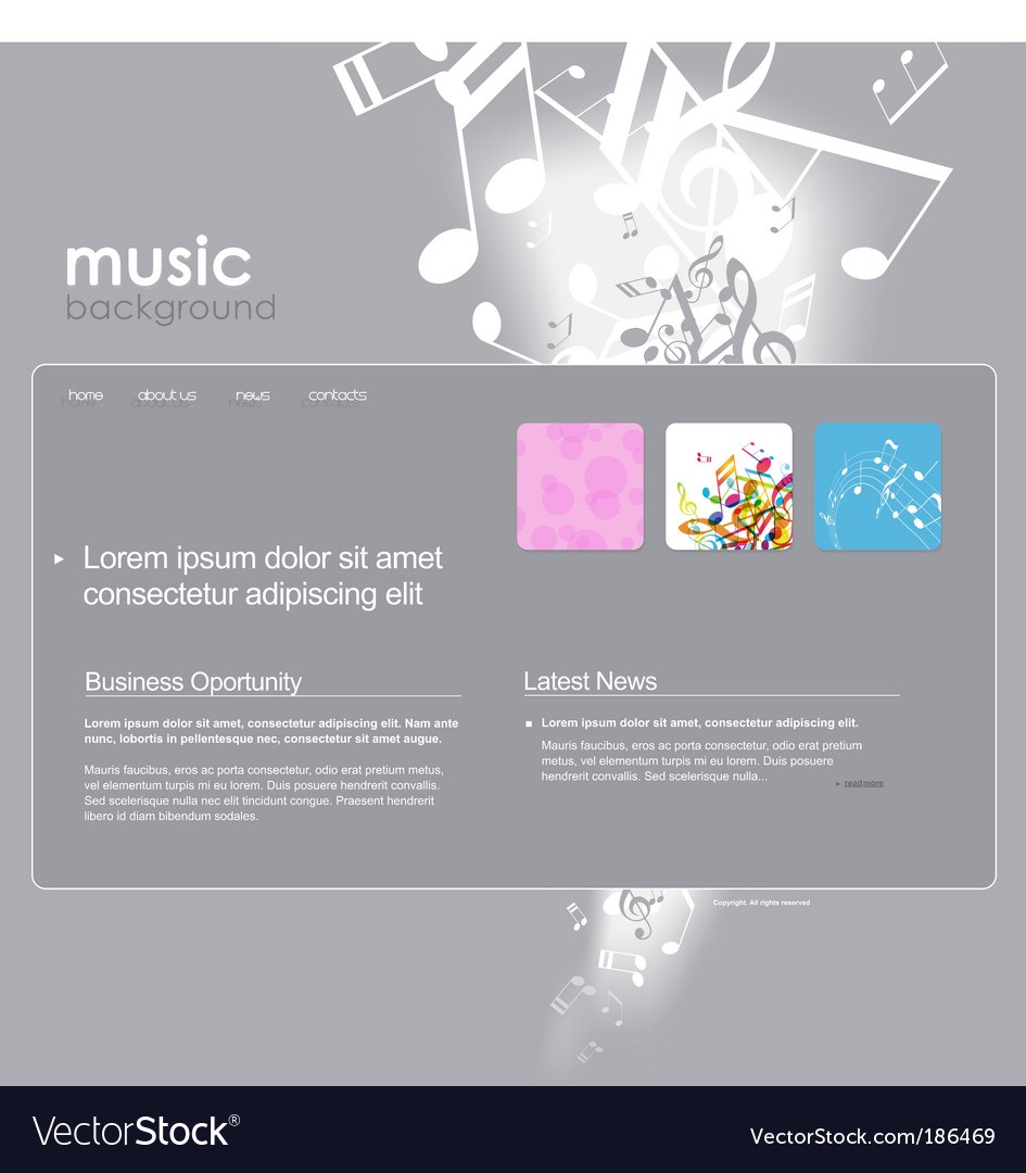 Notes & Melody Website Template
