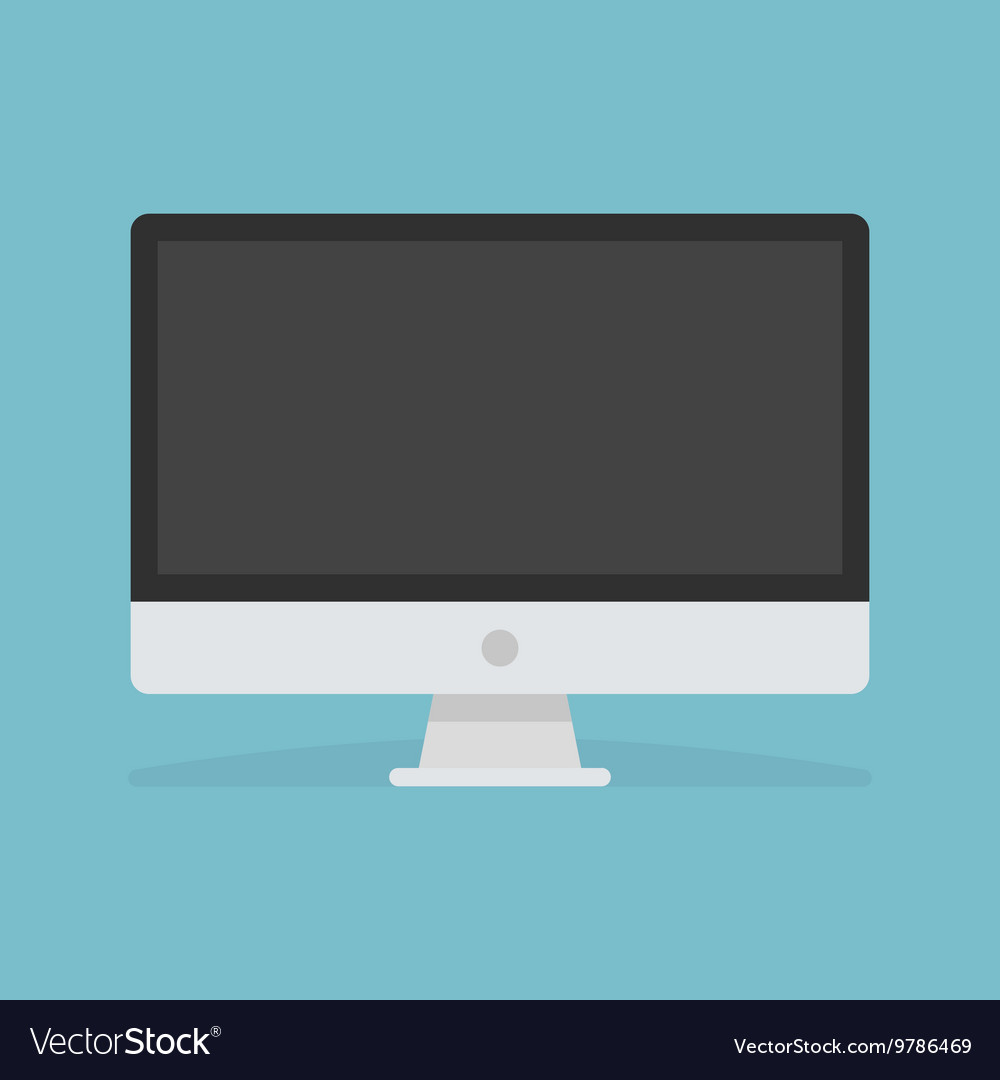 Personal computer in flat style