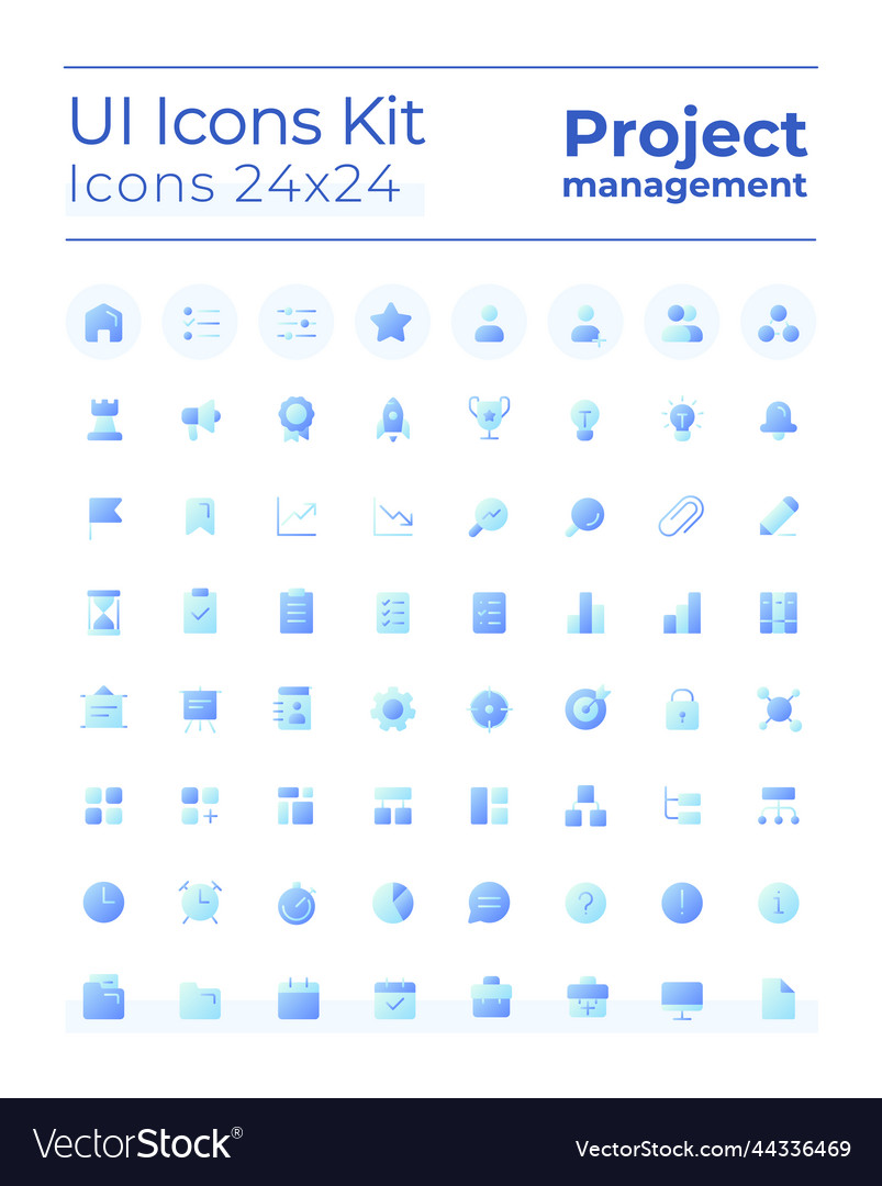 Project management pixel perfect flat gradient vector image Project management pixel perfect flat gradient