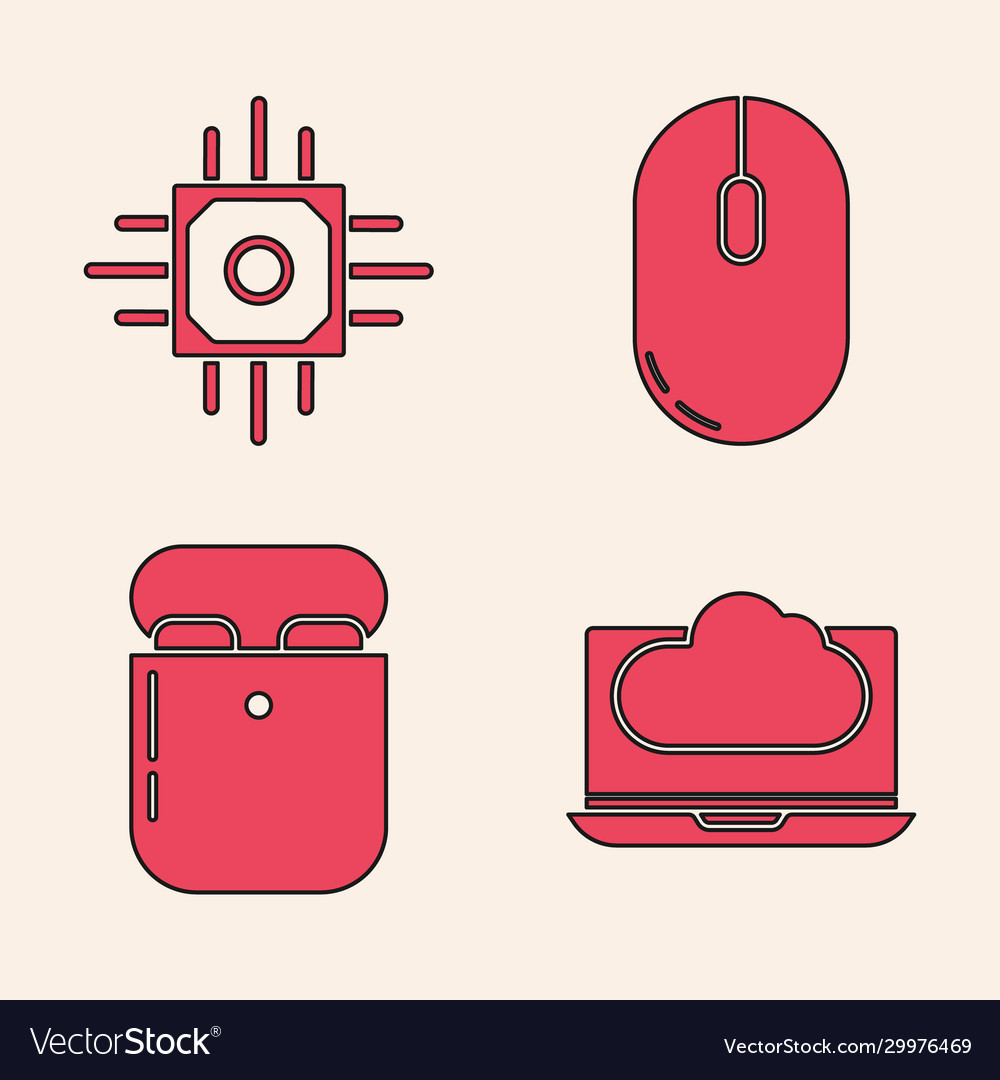 Set cloud technology data transfer and storage Vector Image Set cloud technology data transfer and storage