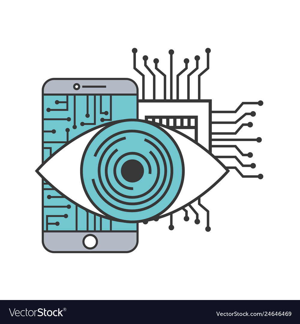 Smartphone visual circuit motherboard technology Vector Image