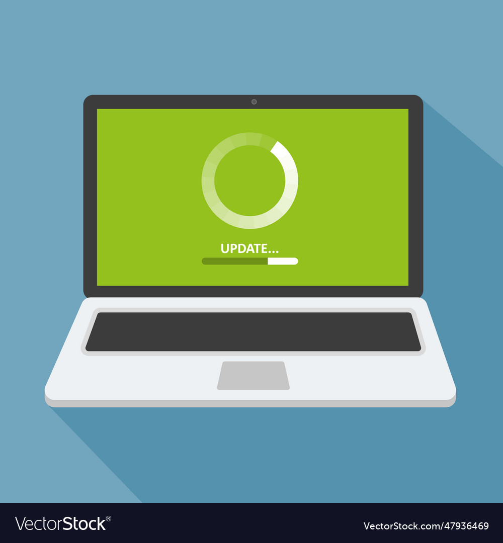 Systemsoftware Update Ladevorgang vector image Systemsoftware Update Ladevorgang