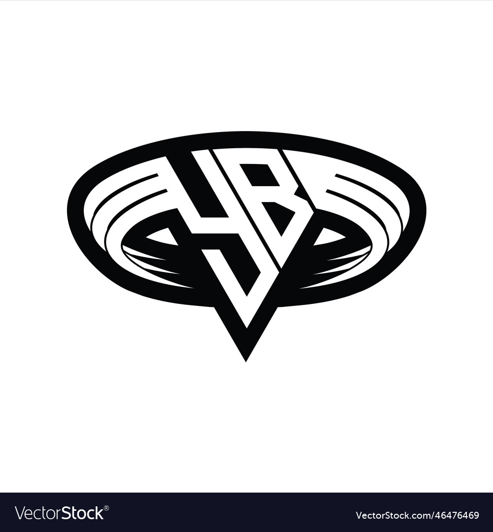 Yb logo monogram with triangle shape slice Vector Image Yb logo monogram with triangle shape slice
