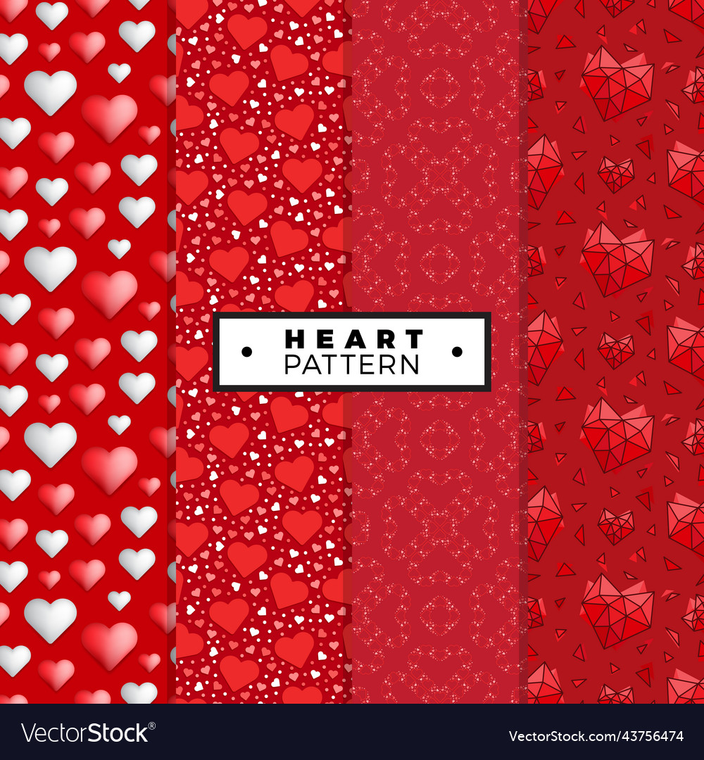 A seamless pattern featuring repeating hearts