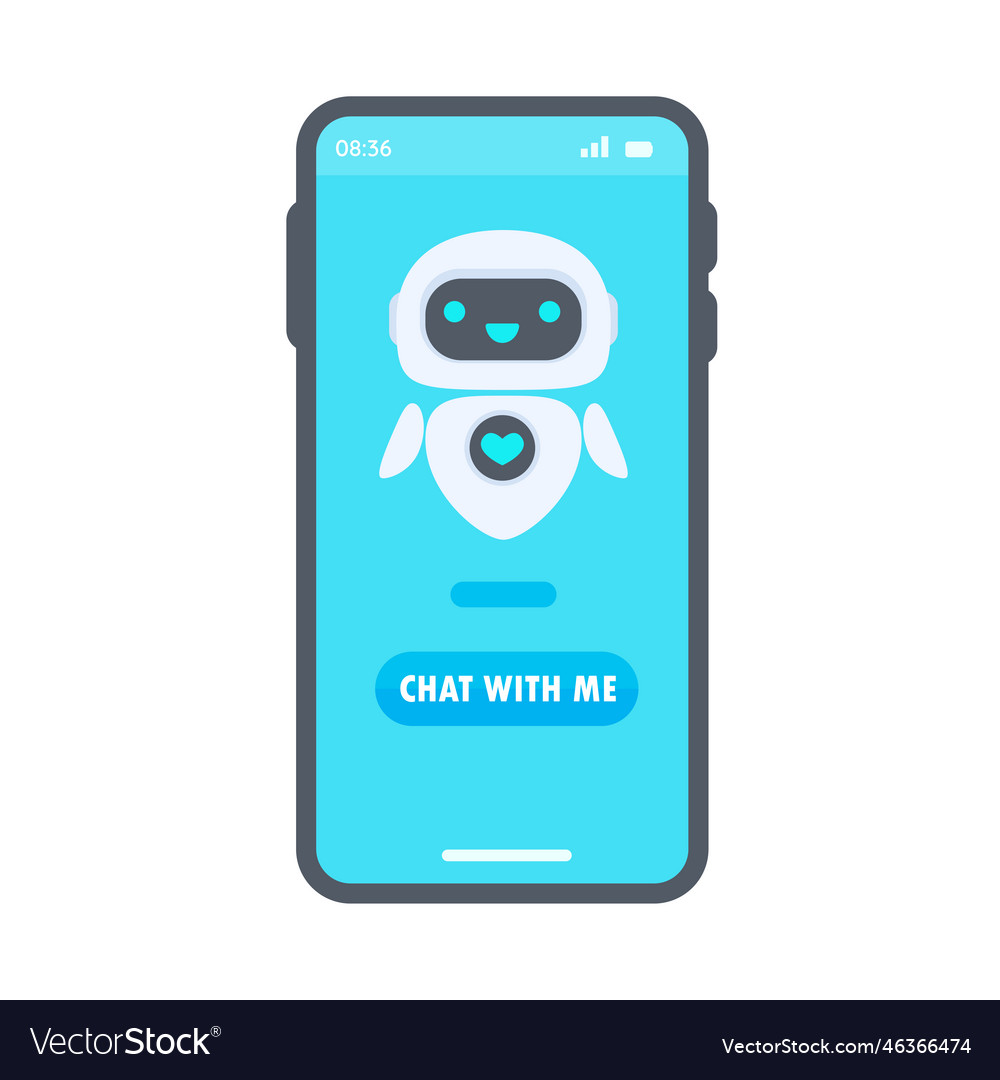 Auto reply system with intelligent robots provide vector image Auto reply system with intelligent robots provide