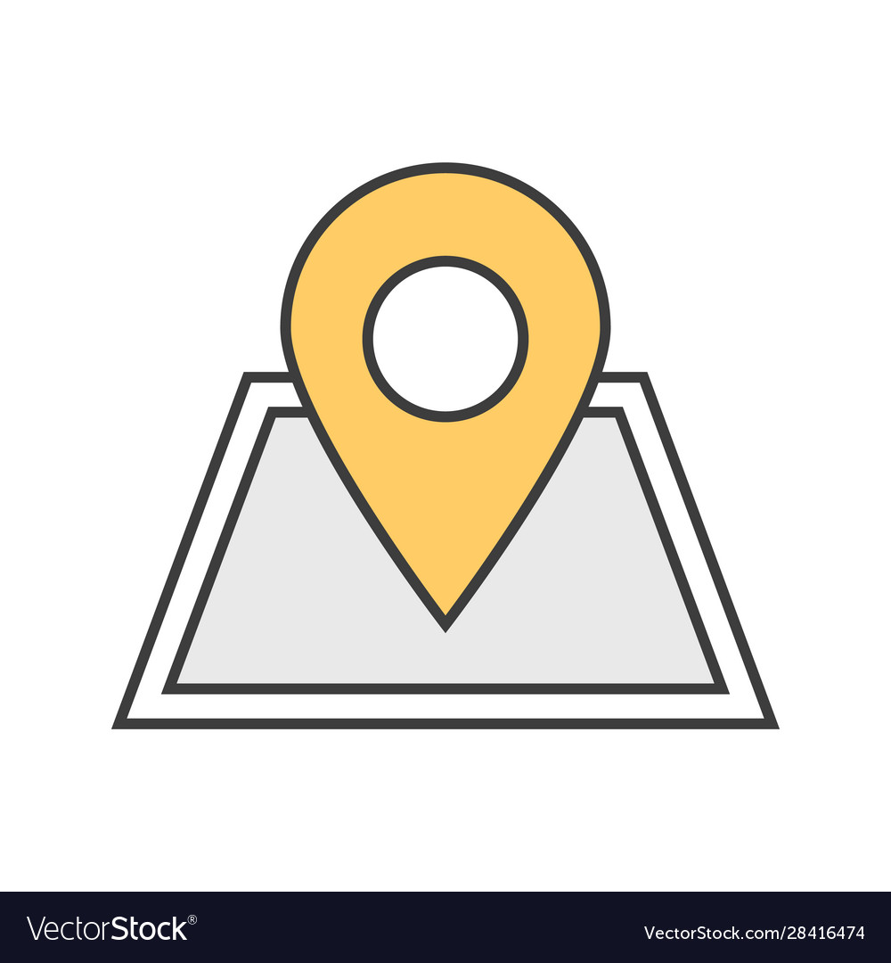 Building location pinpoint color icon vector image Building location pinpoint color icon