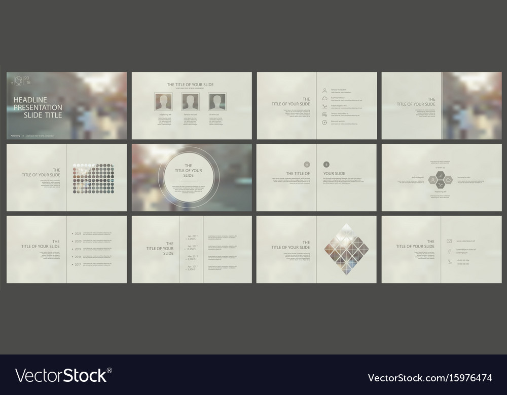 Elements for powerpoint presentation templates Vector Image
