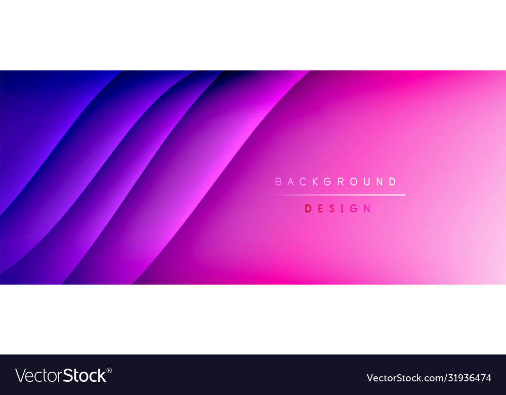 Fluid gradient waves with shadow lines and glowing Vector Image Fluid gradient waves with shadow lines and glowing