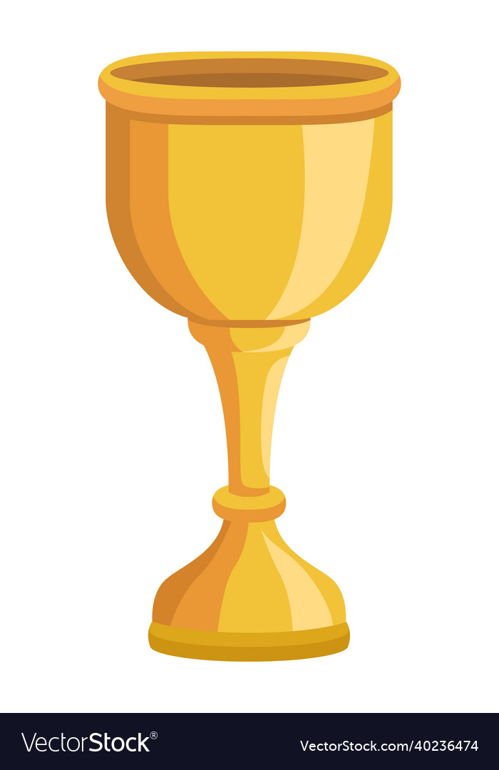 Golden cup chalice Royalty Free Vector Image - VectorStock