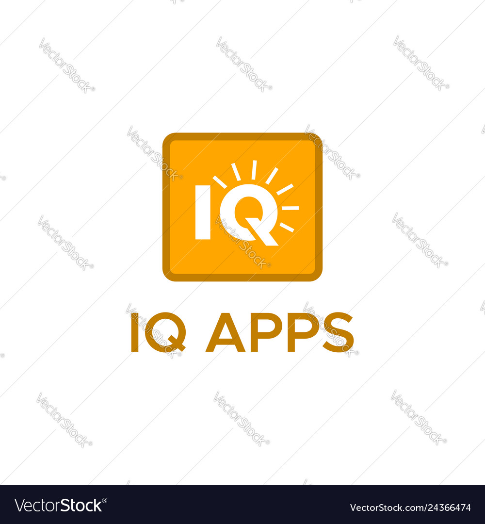 Iq app logo vector image Iq app logo