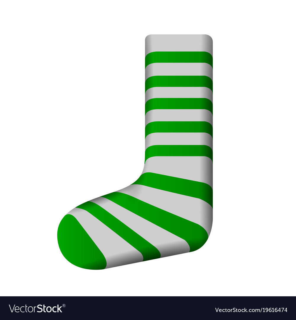 Isolated traditional sock Royalty Free Vector Image
