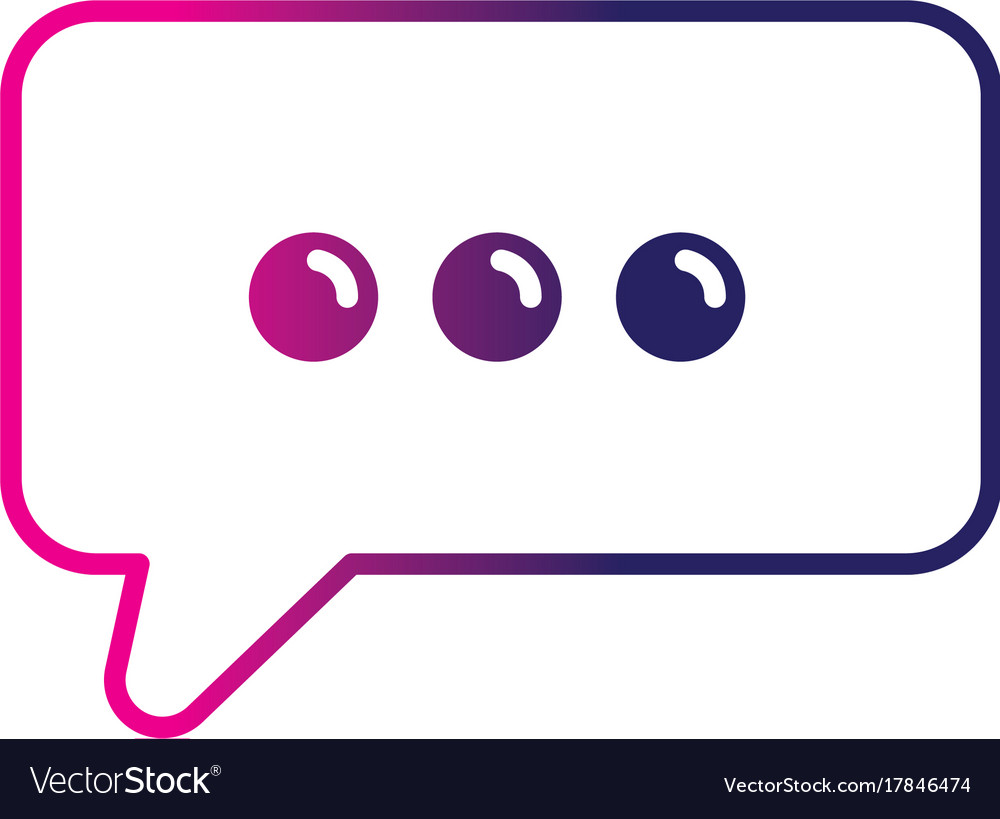 Line chat bubble text message icon