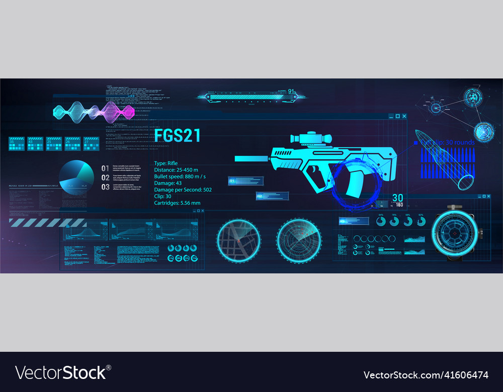 Military user interface futuristic control center