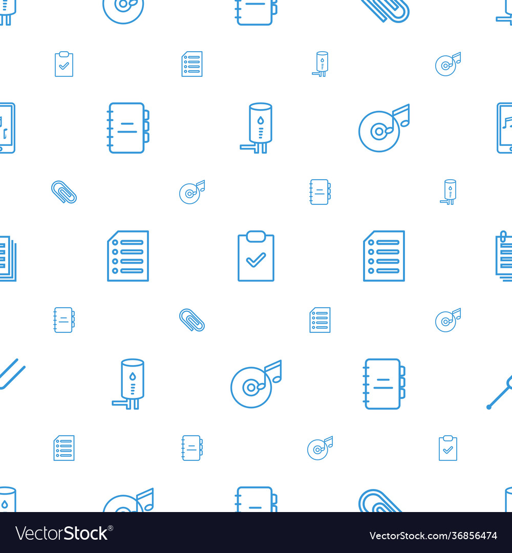Note icons pattern seamless white background