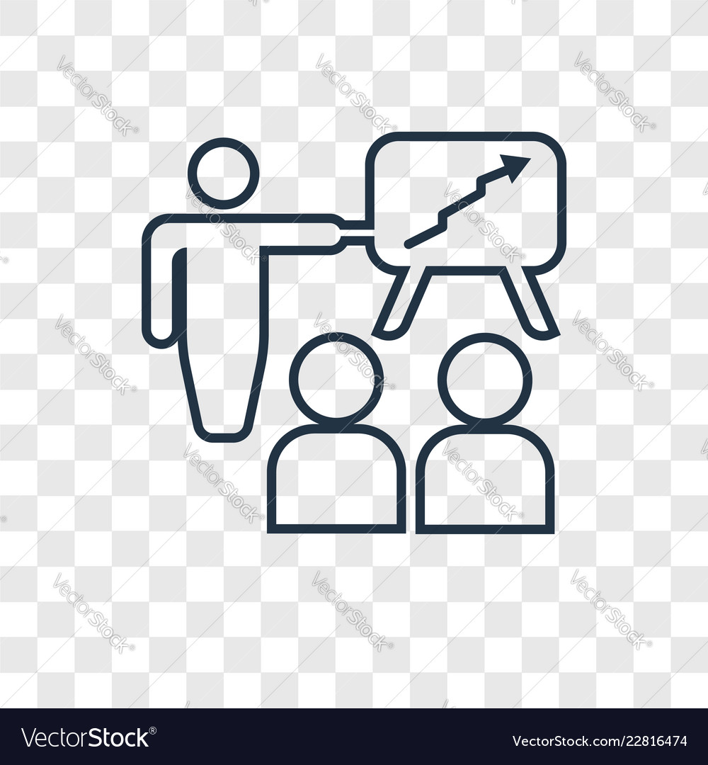 Presentation concept linear icon isolated Vector Image Presentation concept linear icon isolated