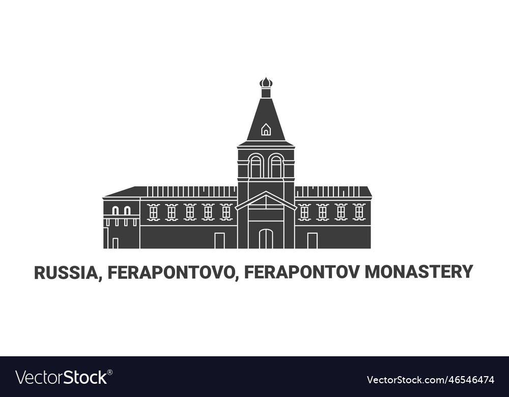 Russia ferapontova monastery landmark travel Vector Image