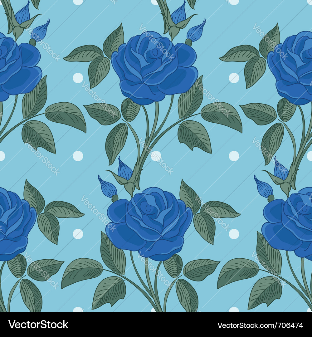 Seamless pattern with roses Royalty Free Vector Image