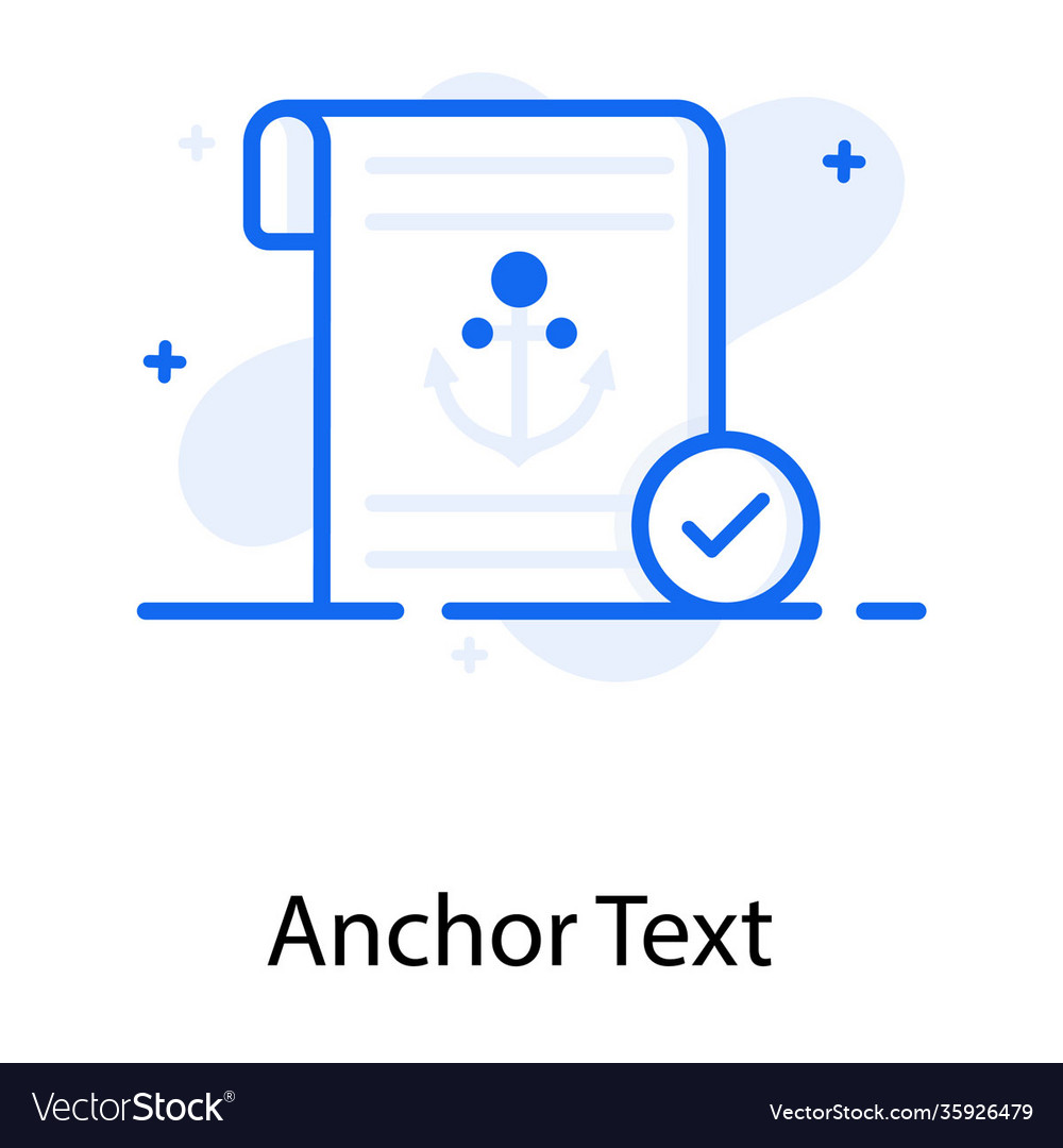 Anchor text Royalty Free Vector Image - VectorStock