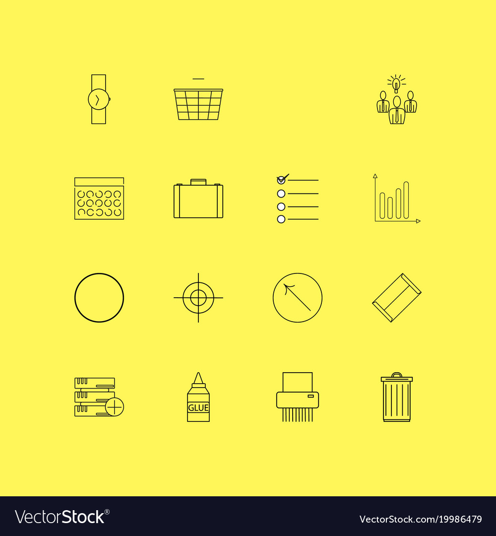 Business linear icon set simple outline icons