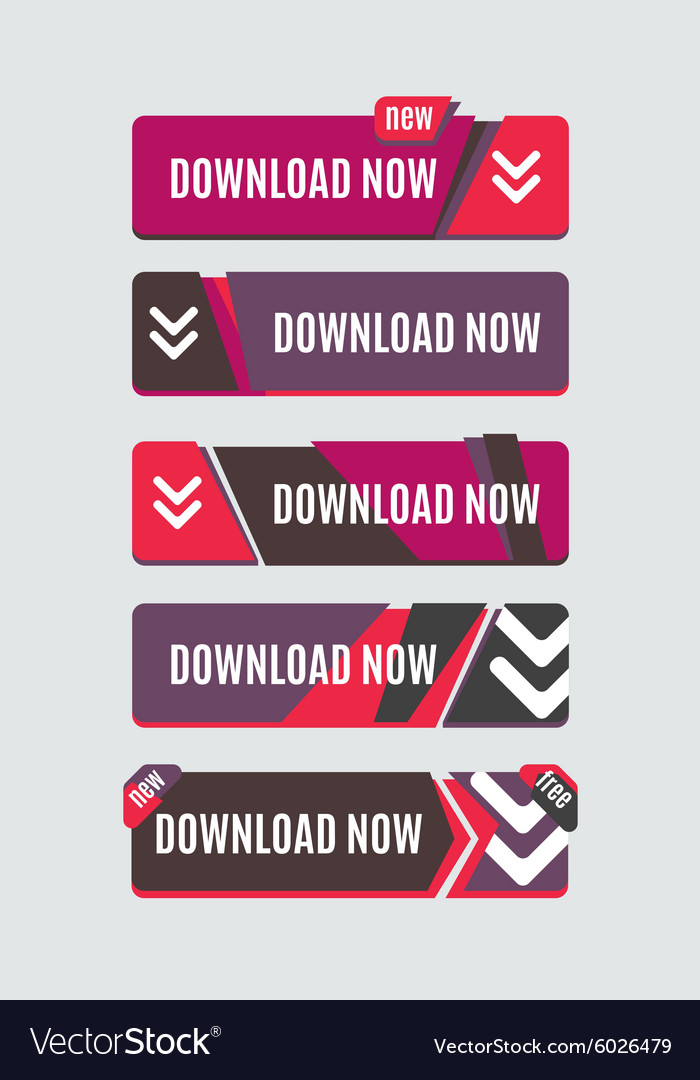 Colorful download web button modern flat design