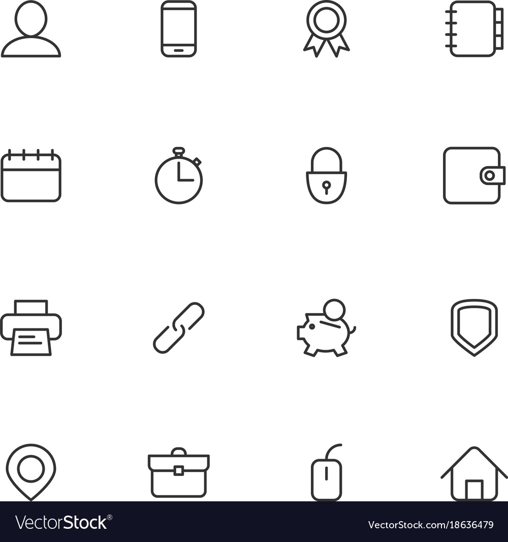 Concept icons material design style