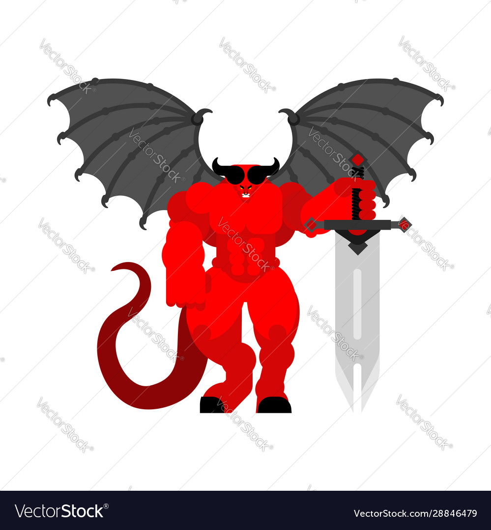 Demon warriors script. Warrior of satan. demons trident.