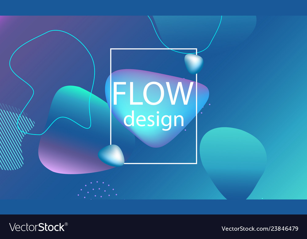 Flow shapes background wavy abstract cover