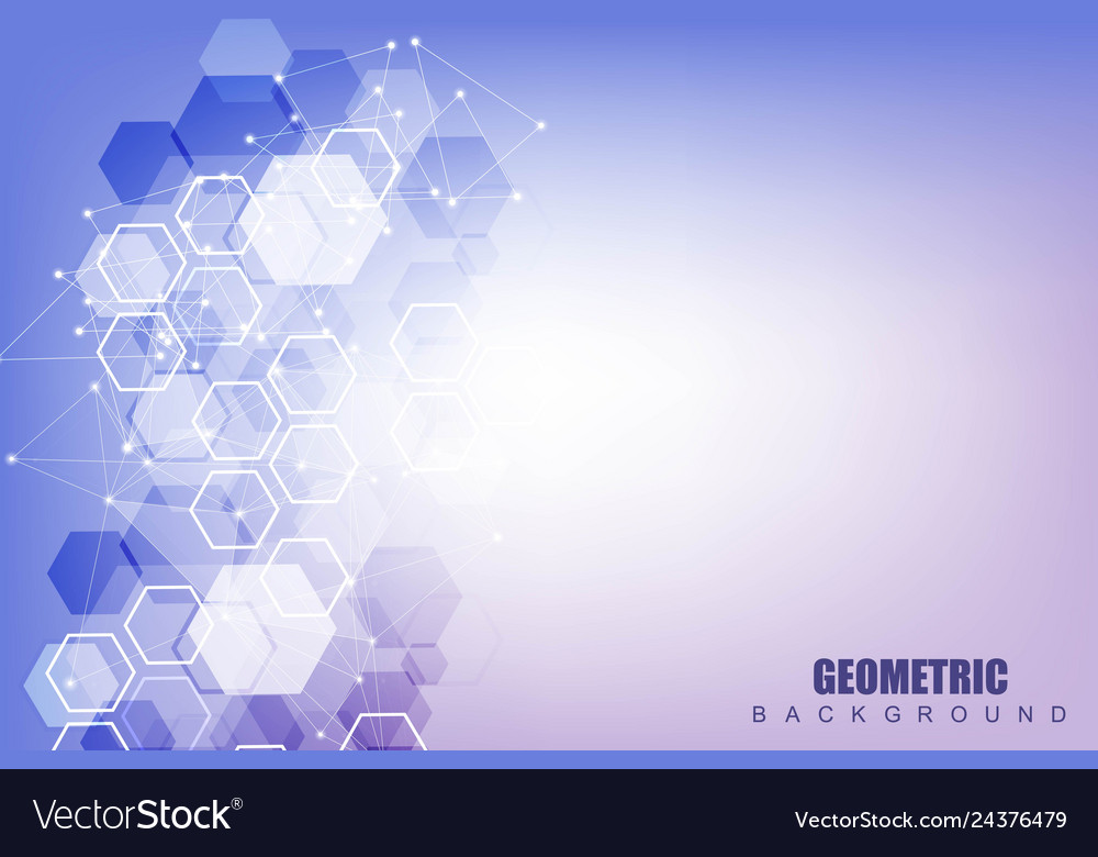 Geometric abstract background with connected line vector image Geometric abstract background with connected line