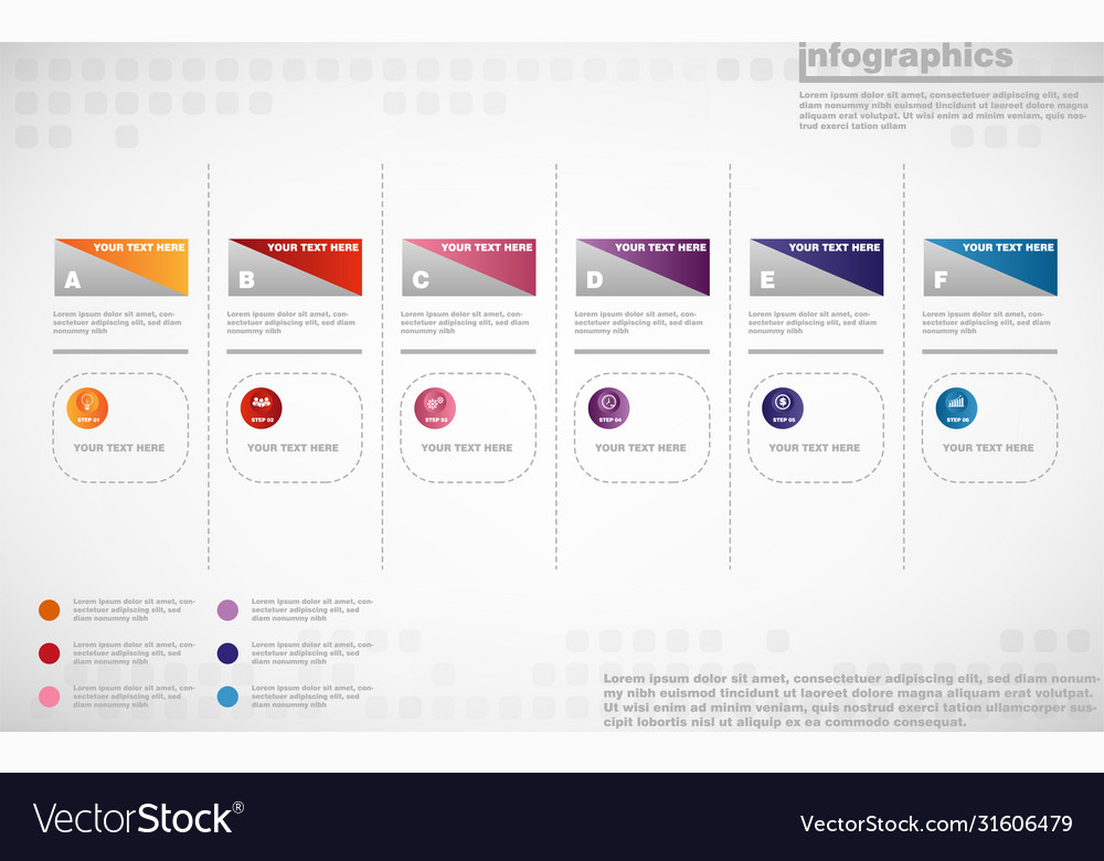Infographics design and business marketing icons vector image Infographics design and business marketing icons