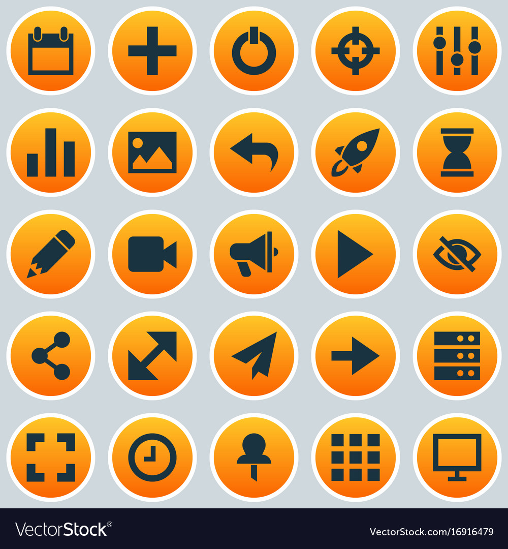 Interface icons set collection of equalizer