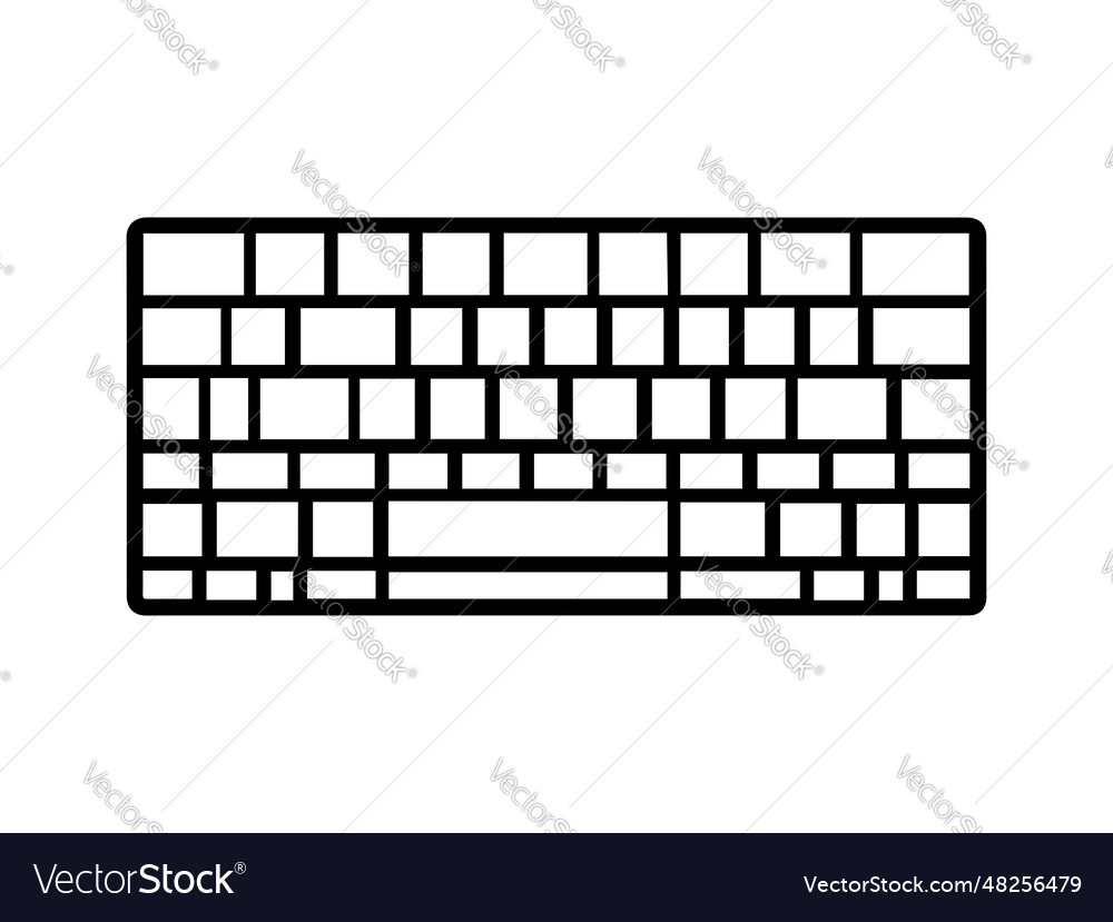 Keyboard icon for web and mobile app vector image Keyboard icon for web and mobile app