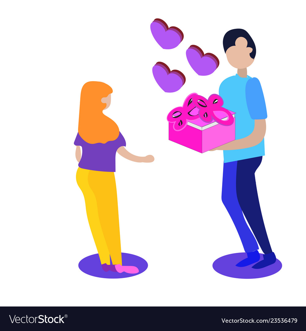 Mann und Frau in Liebe valentine daycouple vector image Mann und Frau in Liebe valentine daycouple