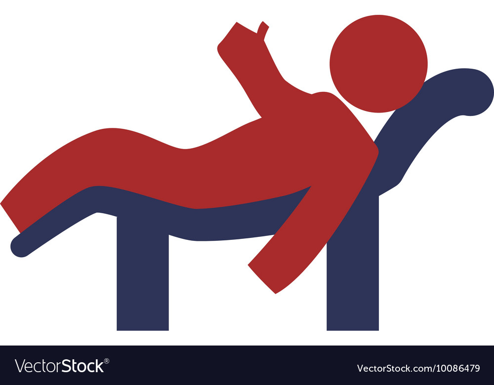 Mann Restende Icon Silhouette