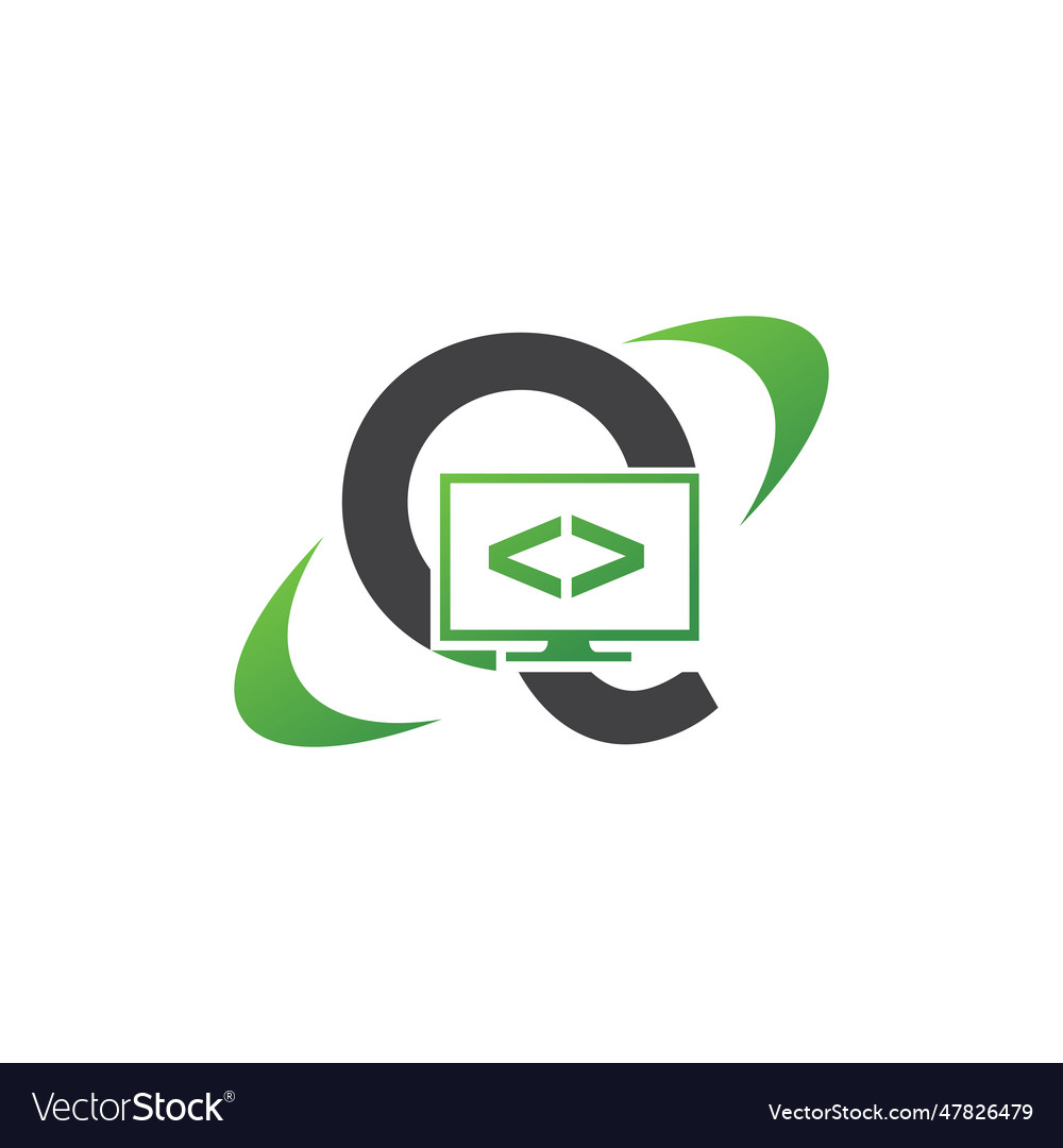 Programming code and technology logo template