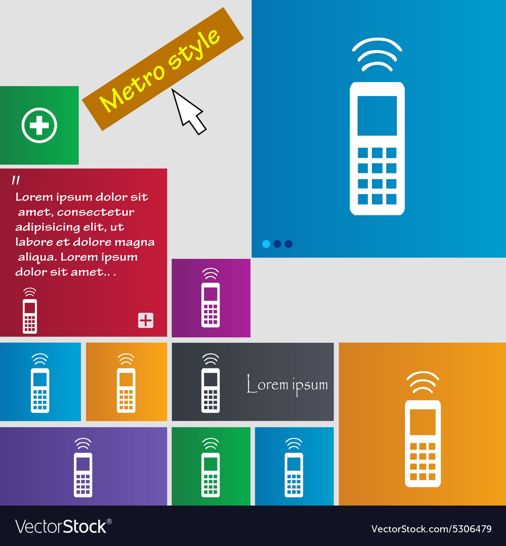 Remote control icon sign buttons modern interface
