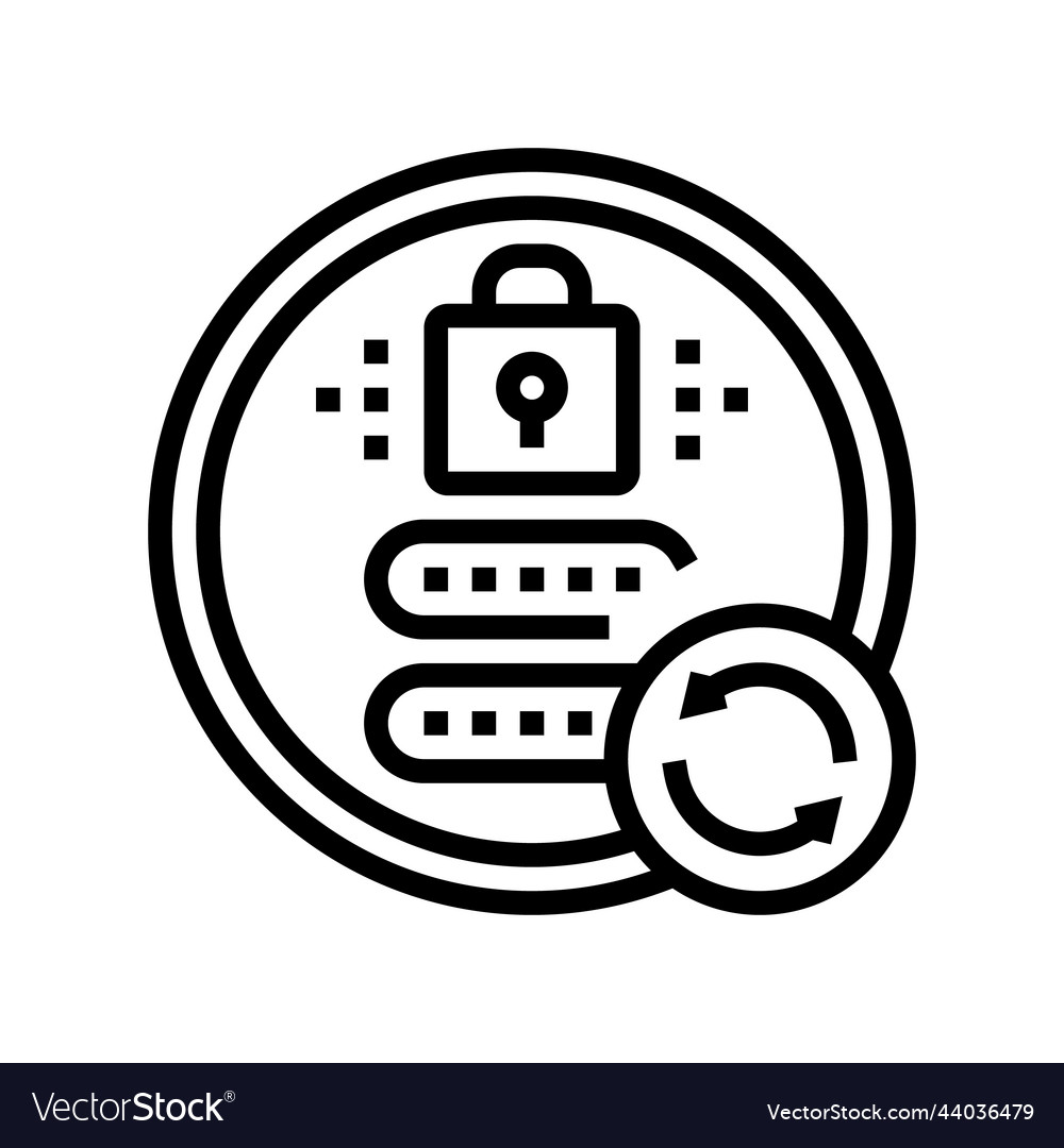Reset password line icon vector image Reset password line icon