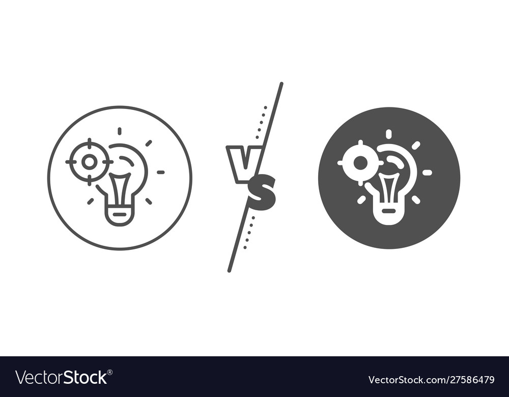 Seo idea line icon web targeting sign traffic